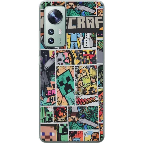 Xiaomi 12 Genomskinligt Skal Minecraft Art