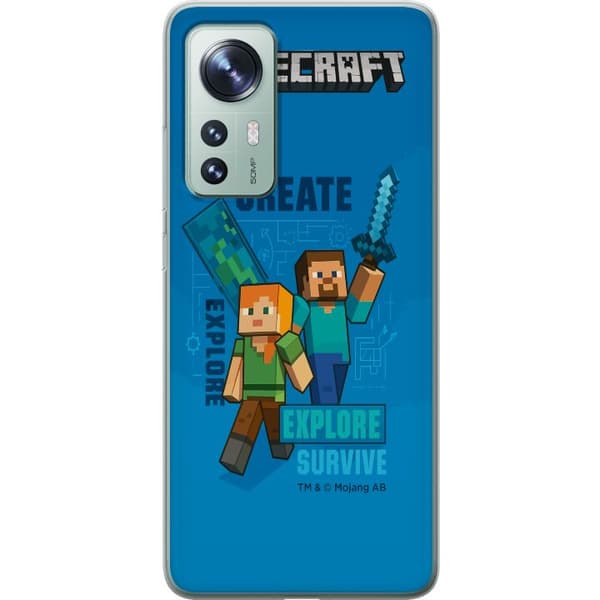 Xiaomi 12 Genomskinligt Skal Minecraft Caves
