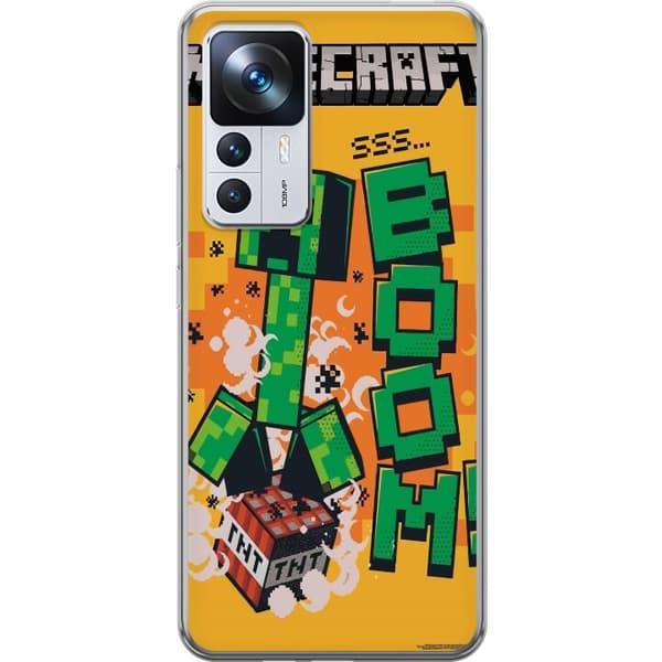 Xiaomi 12T Läpinäkyvä kuori Minecraft Boom