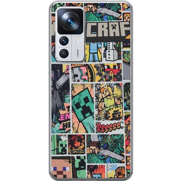 Xiaomi 12T Läpinäkyvä kuori Minecraft Taide