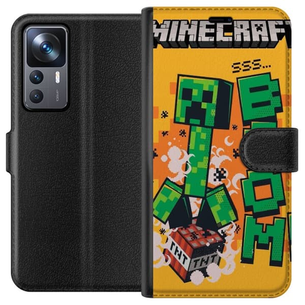 Xiaomi 12T Pro Tegnebogsetui Minecraft Boom