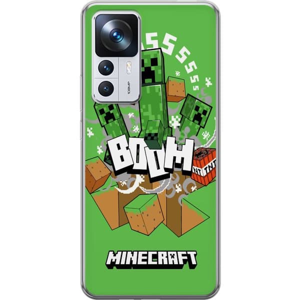 Xiaomi 12T Pro Läpinäkyvä kuori Minecraft Boom