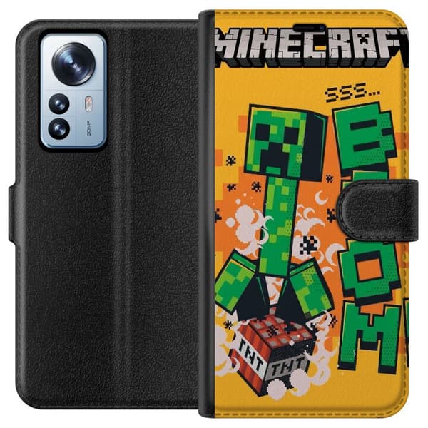 Xiaomi 12 Pro Tegnebogsetui Minecraft Boom