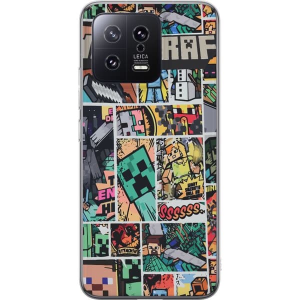 Xiaomi 13 Gennemsigtig cover Minecraft Kunst
