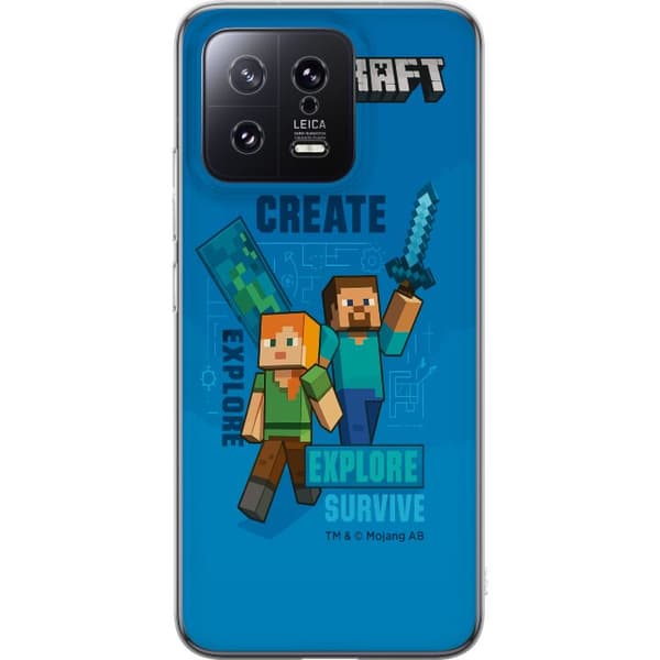 Xiaomi 13 Läpinäkyvä kuori Minecraft Luolastot