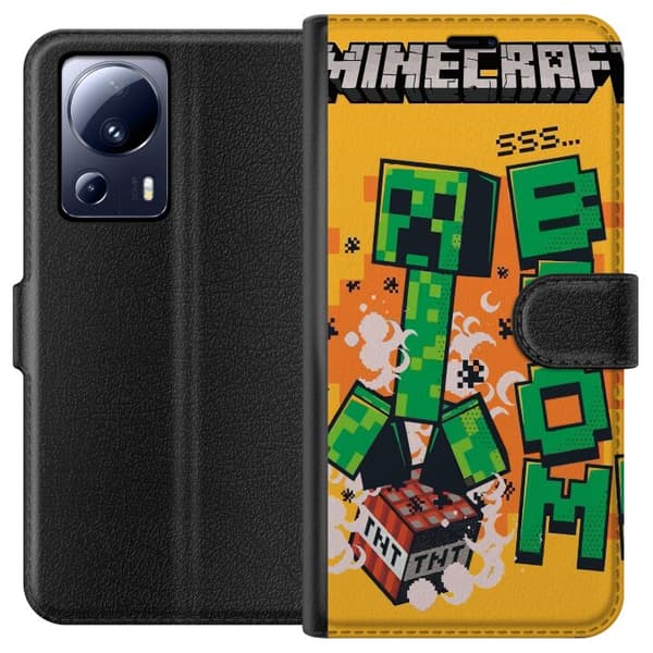 Xiaomi 13 Lite Tegnebogsetui Minecraft Boom