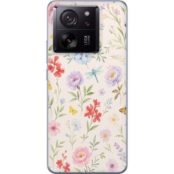 Xiaomi 13T Gennemsigtig cover Blomster