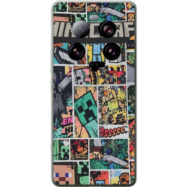 Xiaomi 13 Ultra Gjennomsiktig deksel Minecraft Kunsthåndverk