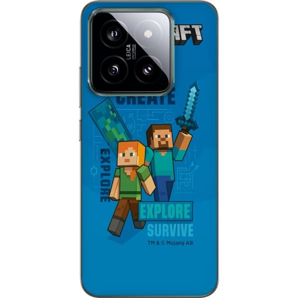 Xiaomi 14 Läpinäkyvä kuori Minecraft Luolastot