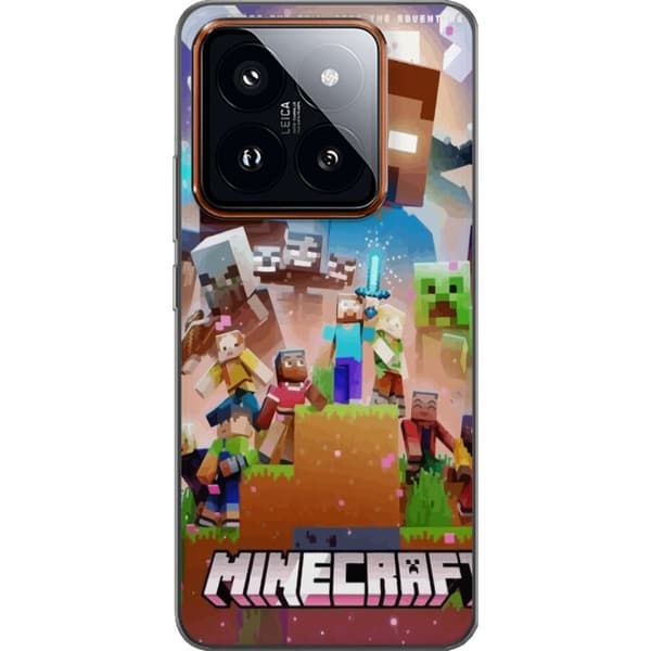 Xiaomi 14 Pro Läpinäkyvä kuori Minecraft
