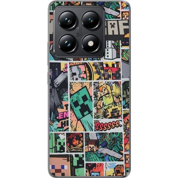 Xiaomi 14T Genomskinligt Skal Minecraft Art