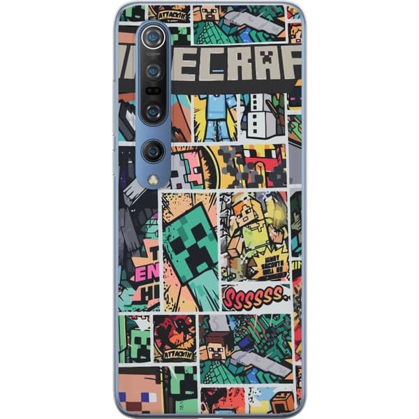 Xiaomi Mi 10 Pro 5G Gennemsigtig cover Minecraft Kunst