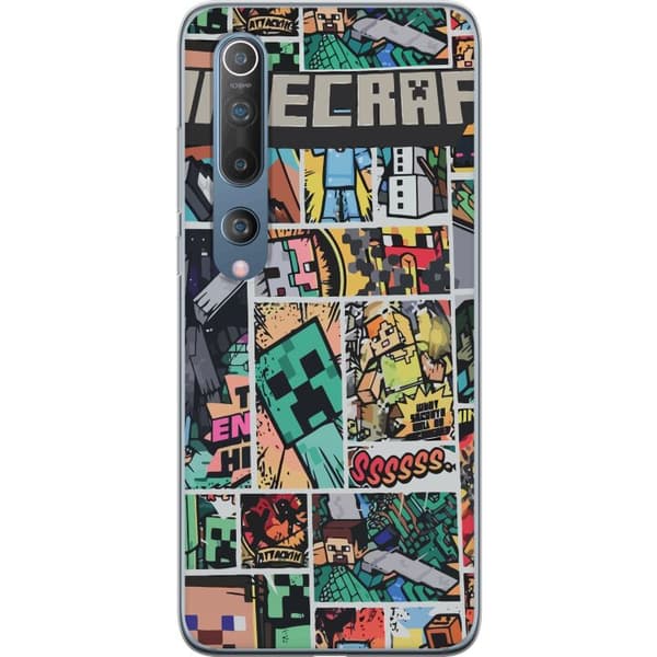 Xiaomi Mi 10 5G Gennemsigtig cover Minecraft Kunst