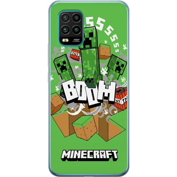 Xiaomi Mi 10 Lite 5G Gennemsigtig cover Minecraft Boom