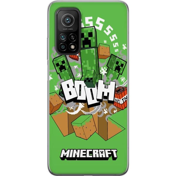 Xiaomi Mi 10T Pro 5G Gjennomsiktig deksel Minecraft Boom
