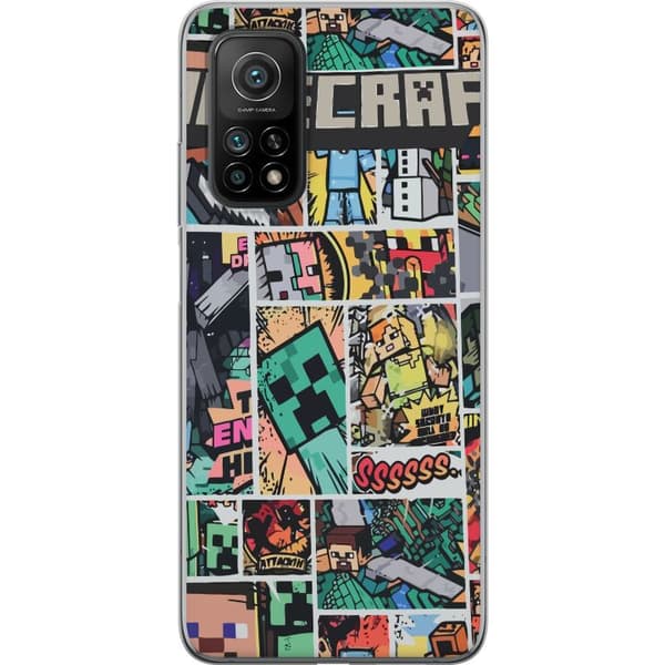 Xiaomi Mi 10T Pro 5G Gjennomsiktig deksel Minecraft Kunsthåndverk