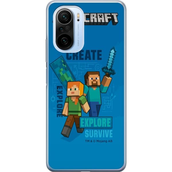 Xiaomi Mi 11i Läpinäkyvä kuori Minecraft Luolastot