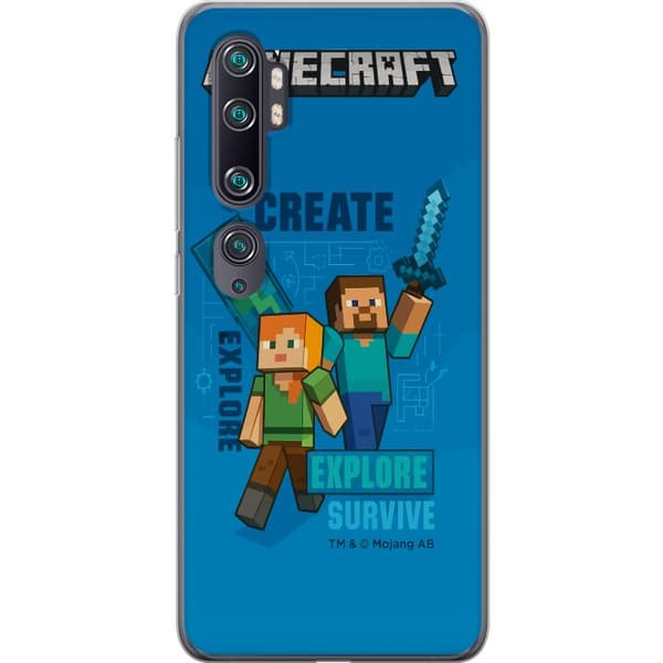 Xiaomi Mi Note 10 Gennemsigtig cover Minecraft Huler