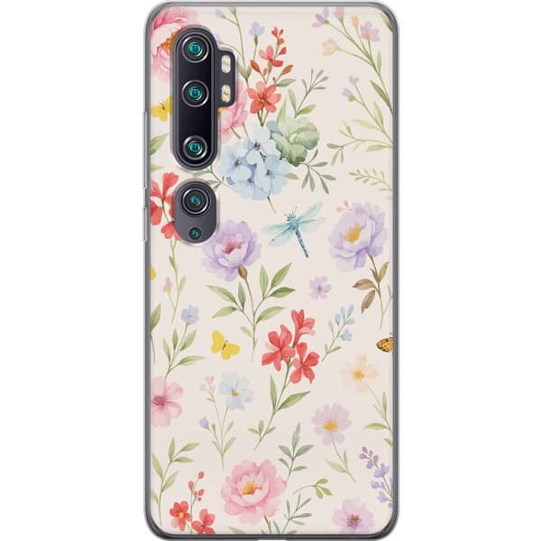 Xiaomi Mi Note 10 Gennemsigtig cover Blomster
