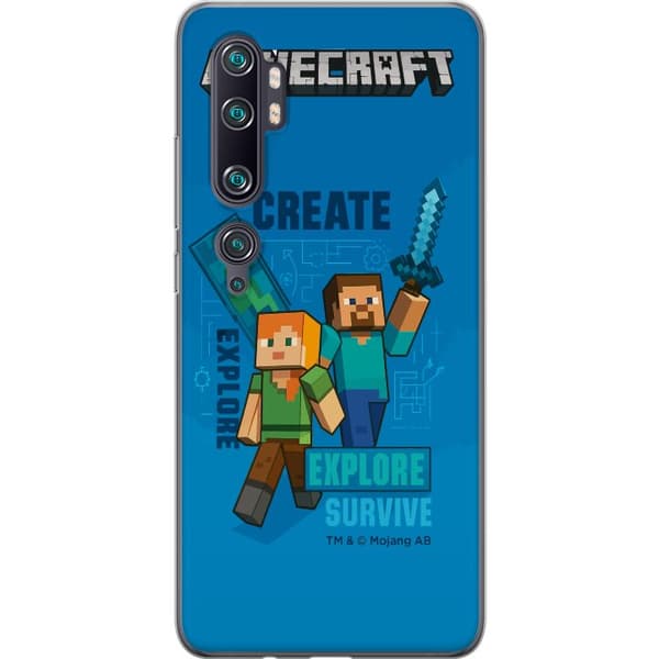 Xiaomi Mi Note 10 Pro Gjennomsiktig deksel Minecraft Grotter