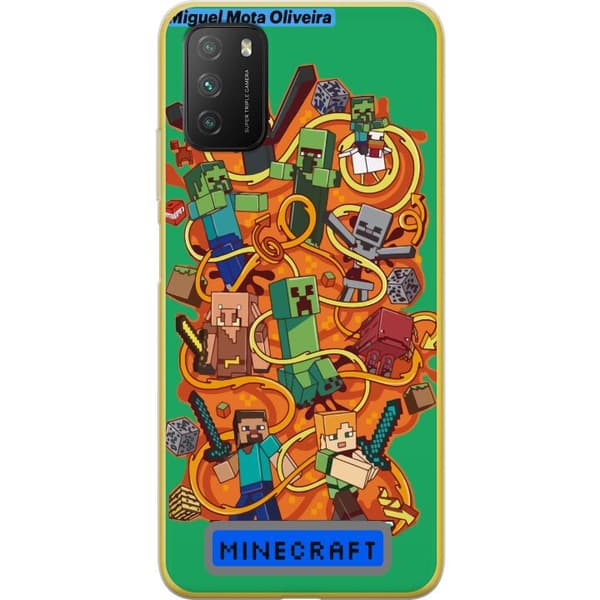 Xiaomi Poco M3  Läpinäkyvä kuori Minecraft