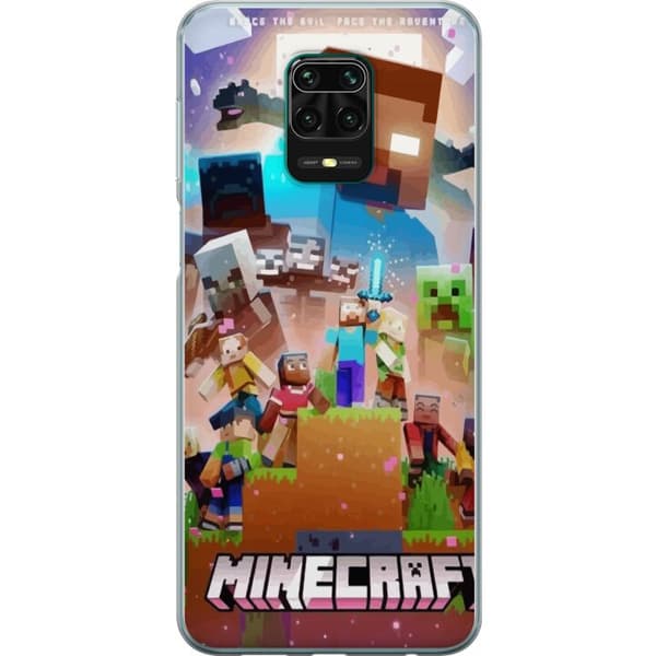 Xiaomi Redmi Note 9 Pro Gjennomsiktig deksel Minecraft