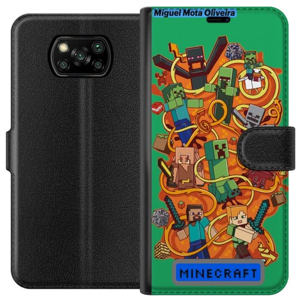 Xiaomi Poco X3 NFC Tegnebogsetui Minecraft