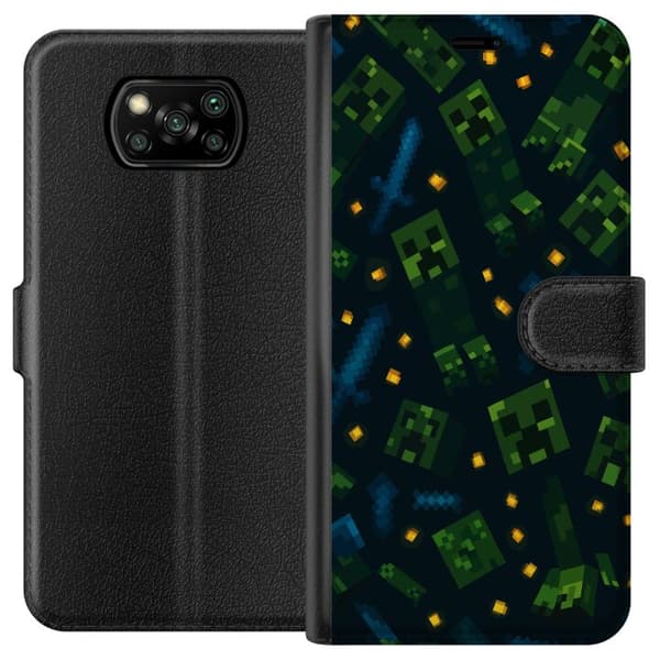Xiaomi Poco X3 NFC Tegnebogsetui Minecraft Dungeons Mob