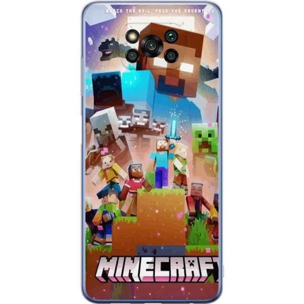 Xiaomi Poco X3 Pro Gennemsigtig cover Minecraft