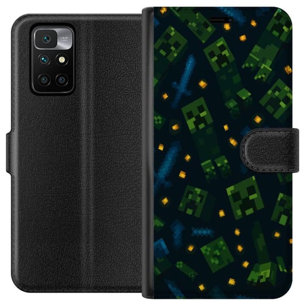 Xiaomi Redmi 10 Tegnebogsetui Minecraft Dungeons Mob