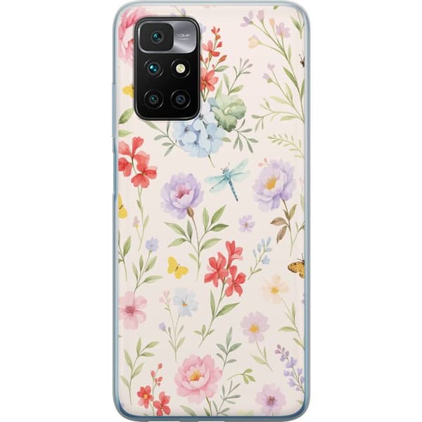 Xiaomi Redmi 10 Gjennomsiktig deksel Blomster