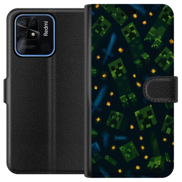 Xiaomi Redmi 10C Lommeboketui Minecraft Dungeons Mob