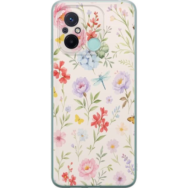 Xiaomi Redmi 12C Gennemsigtig cover Blomster