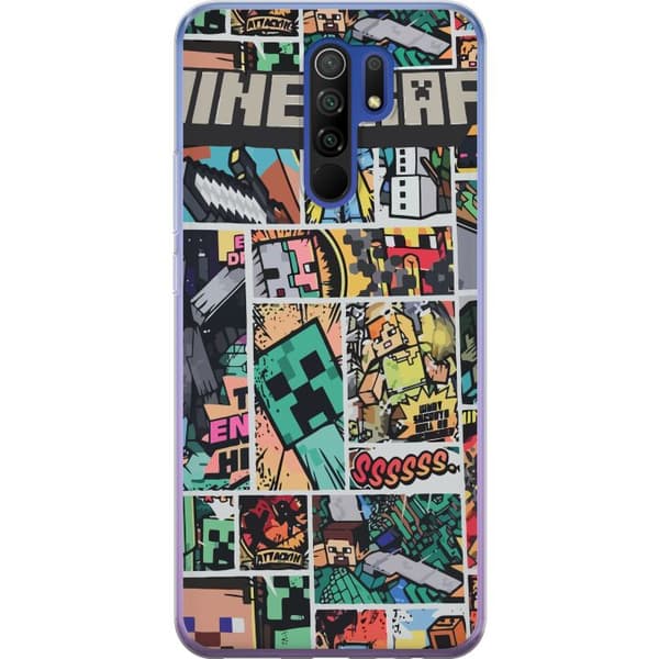 Xiaomi Redmi 9 Läpinäkyvä kuori Minecraft Taide