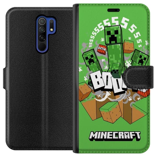 Xiaomi Redmi 9 Lompakkokotelo Minecraft Boom