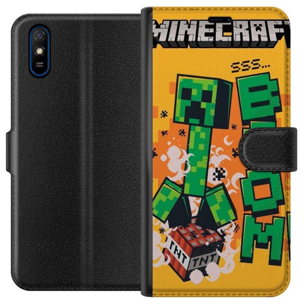 Xiaomi Redmi 9A Plånboksfodral Minecraft Boom