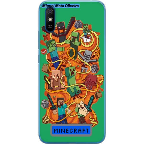 Xiaomi Redmi 9A Läpinäkyvä kuori Minecraft
