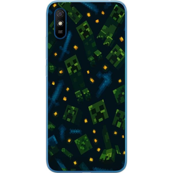 Xiaomi Redmi 9A Läpinäkyvä kuori Minecraft Dungeons Mob