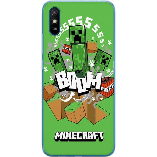 Xiaomi Redmi 9AT Genomskinligt Skal Minecraft Boom