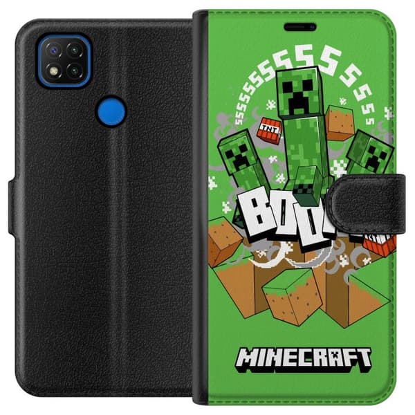 Xiaomi Redmi 9C Lompakkokotelo Minecraft Boom