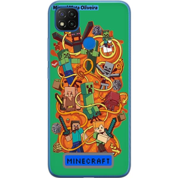 Xiaomi Redmi 9C Läpinäkyvä kuori Minecraft