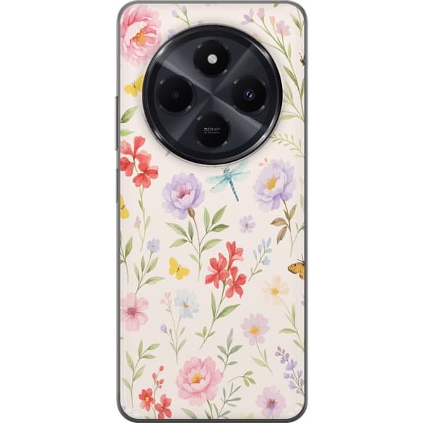 Xiaomi Redmi A4 Läpinäkyvä kuori Kukat