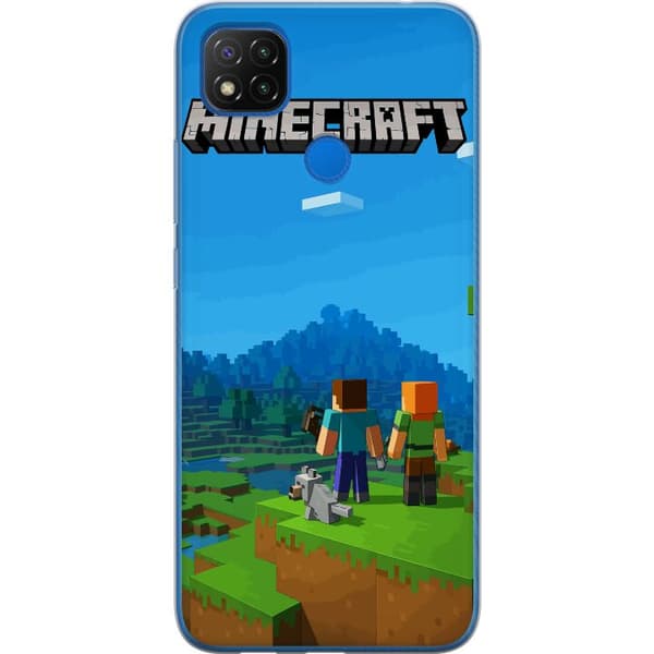 Xiaomi Redmi 9C NFC Läpinäkyvä kuori Minecraft Key Art