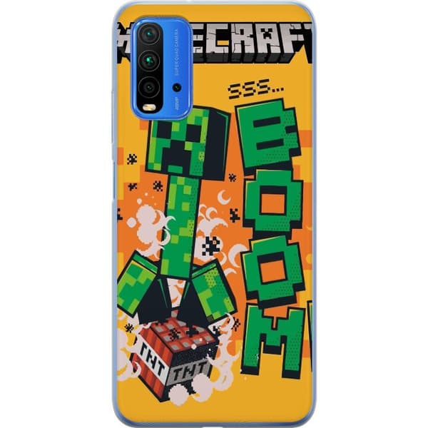 Xiaomi Redmi 9T Gennemsigtig cover Minecraft Boom