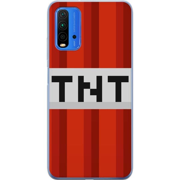 Xiaomi Redmi 9T Läpinäkyvä kuori Minecraft TNT