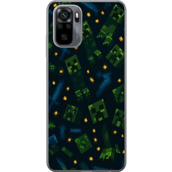 Xiaomi Redmi Note 10 Gennemsigtig cover Minecraft Dungeons Mob