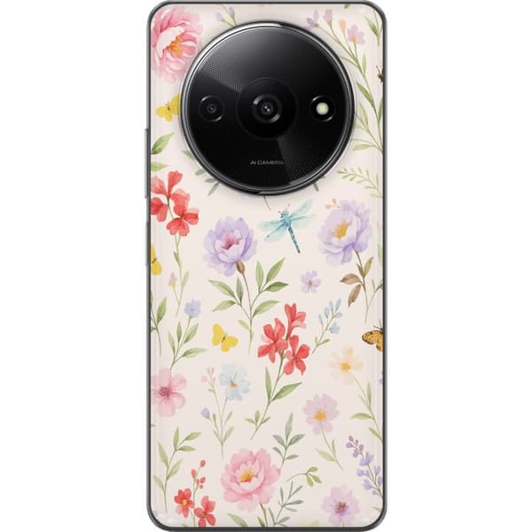 Xiaomi Redmi A3 Gjennomsiktig deksel Blomster