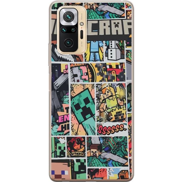 Xiaomi Redmi Note 10 Pro Gjennomsiktig deksel Minecraft Kunsthåndverk