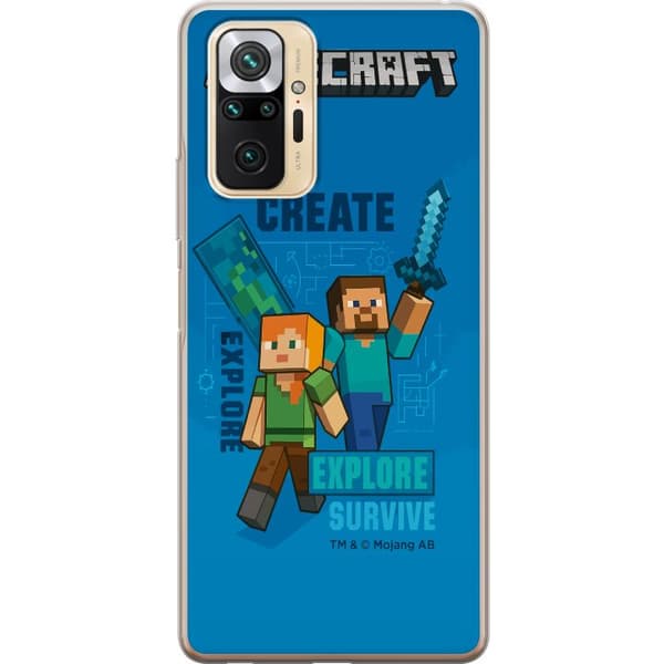 Xiaomi Redmi Note 10 Pro Gjennomsiktig deksel Minecraft Grotter