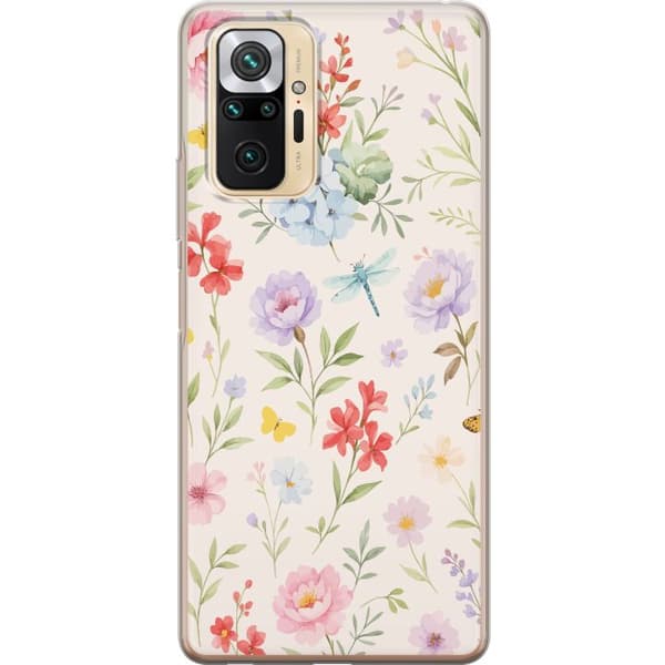 Xiaomi Redmi Note 10 Pro Gennemsigtig cover Blomster